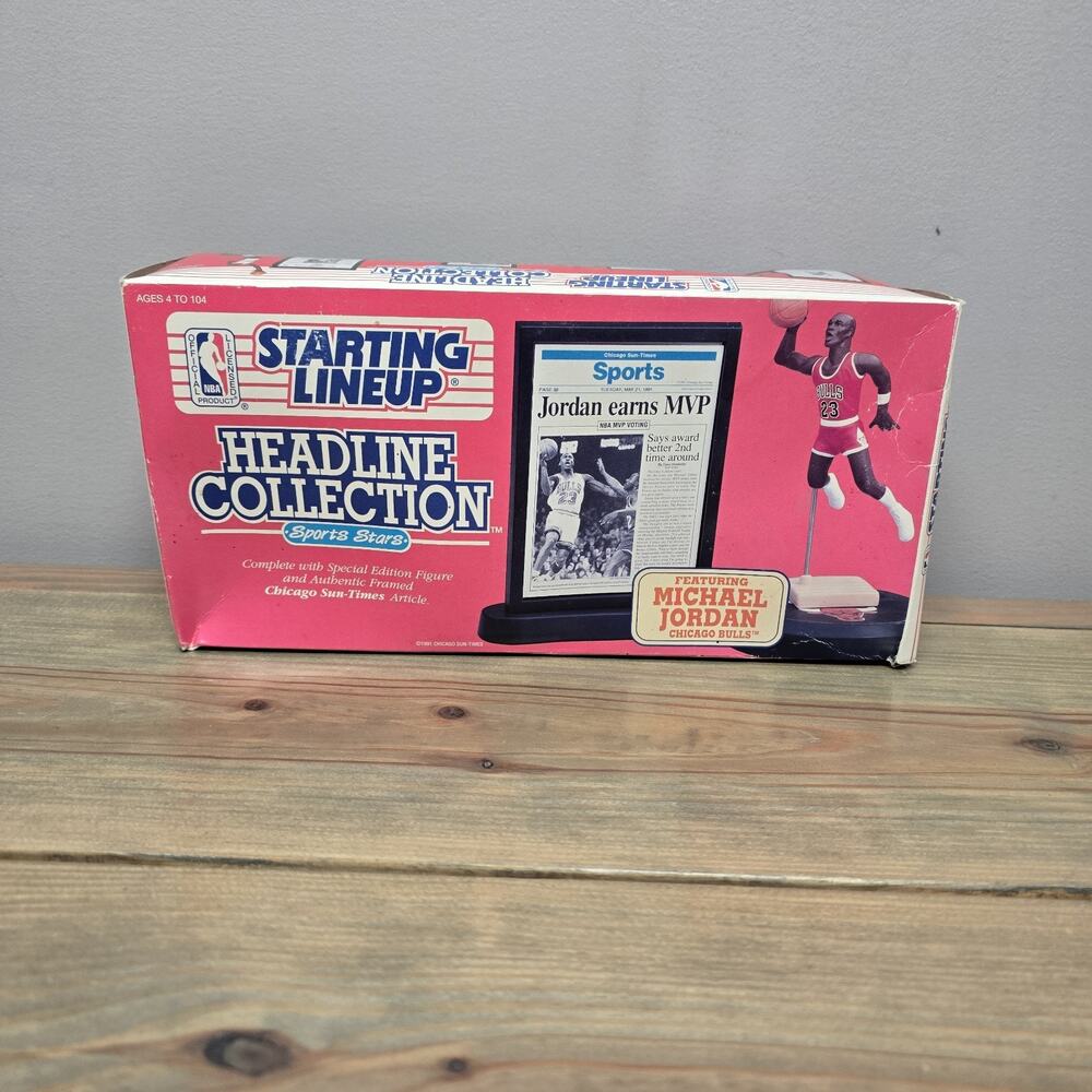 1992 Starting Lineup Michael Jordan Headline Collection Open Box Internal Sealed
